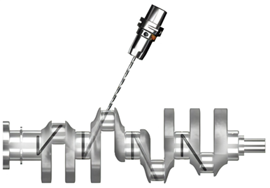 Manufacturing of engine crankshaft oil hole